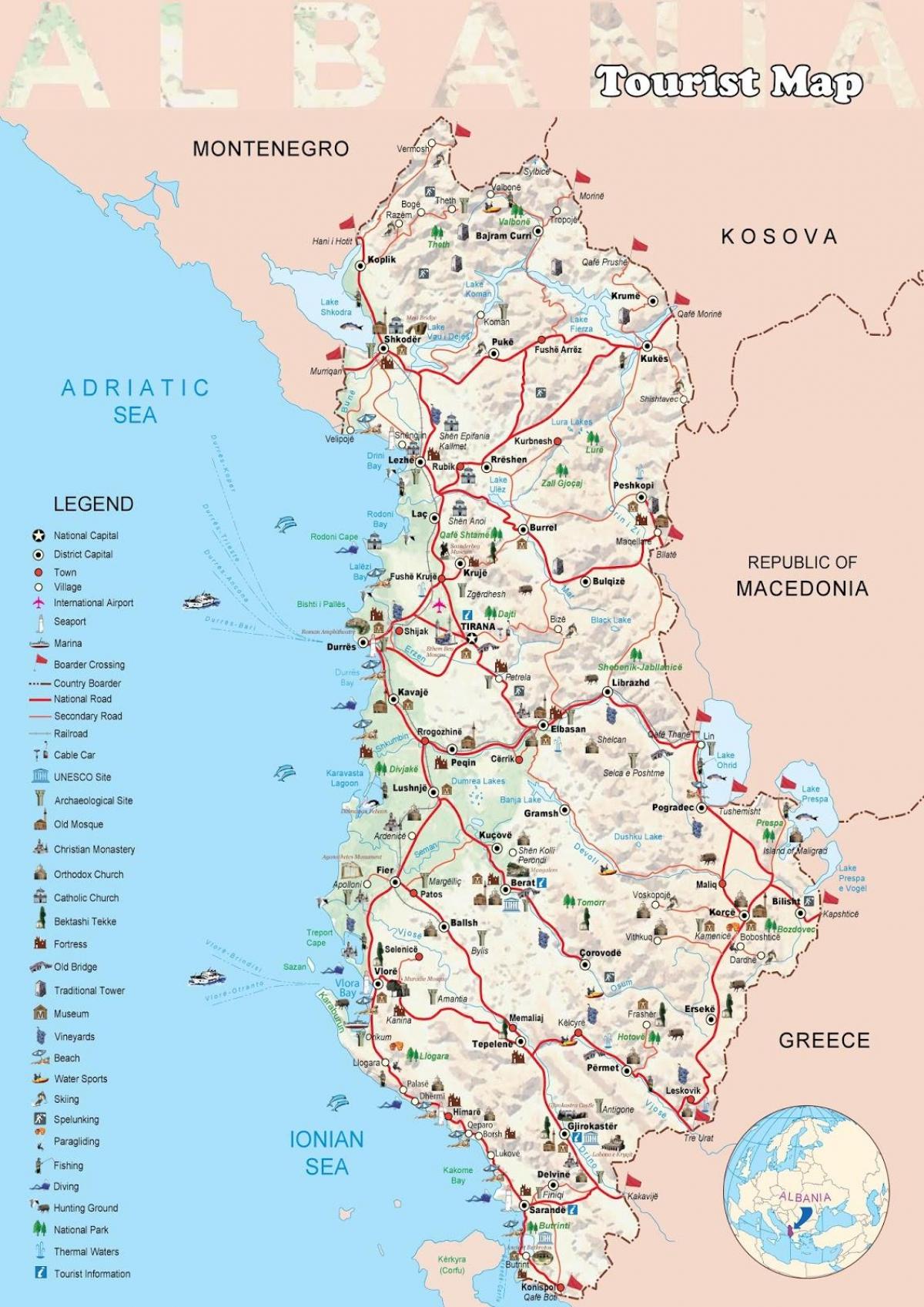 dhermi kat jeyografik Albani