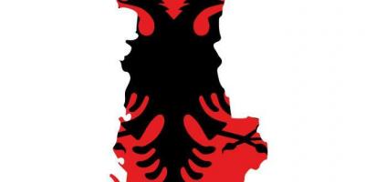 Kat jeyografik nan Albani drapo