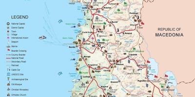 Dhermi kat jeyografik Albani
